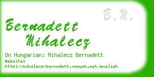bernadett mihalecz business card